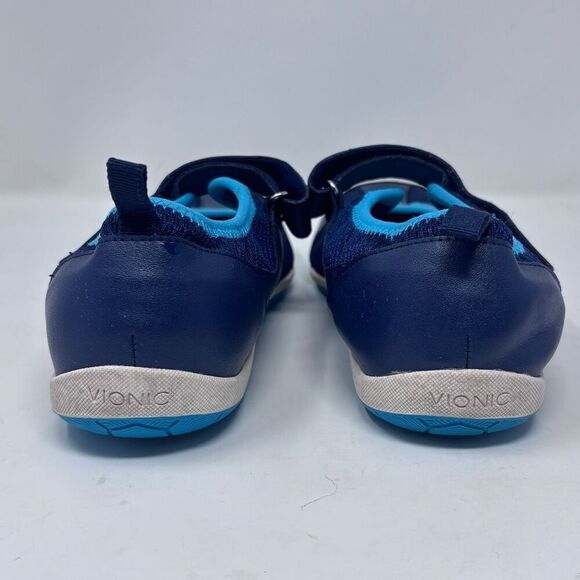 Vionic Navy Blue Orthaheel Technology Ailie Hook & Loop Mary Jane Sneakers 7.5 - Picture 4 of 8